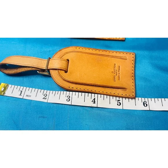Louis Vuitton Tan Vachetta Leather Luggage Tag One Size GUC - Picture 3 of 5